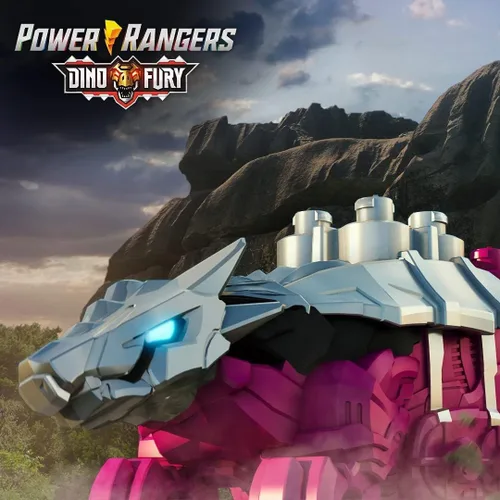 Miniatura 6 de Power Rangers Dino Fury - Martillo Ankylo rosa y garra de tigre verde, juguetes Zord para niños de 4 años en adelante Zord Link Sistema