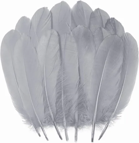 Miniatura 12 de 50 piezas de plumas de ganso naturales de 5 estilos, accesorios de ropa, paquete de estilos arcoíris, decoración de Pascua, Navidad, ropa