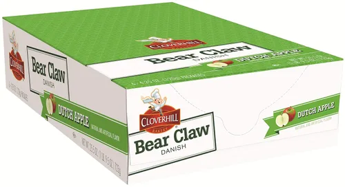 Miniatura 2 de Cloverhill Bear Claw Dutch Apple Danish, 4.25 onzas - 36 por caja.