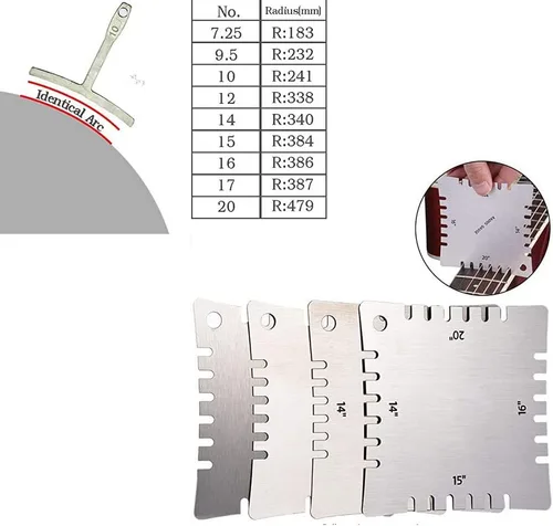 Miniatura 5 de Juego completo de herramientas de reparación de guitarra de 61 piezas con herramienta de medición de calibrador de regla, llave hexagonal, limas