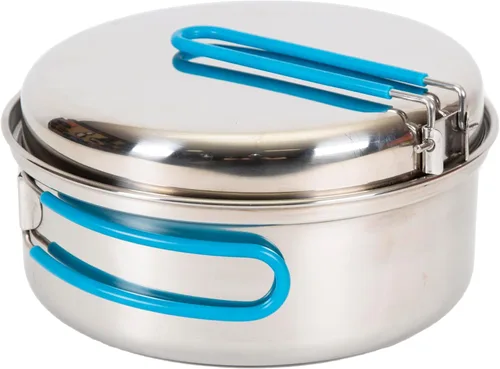 Miniatura 2 de Stansport Juego de utensilios de cocina de acero inoxidable para acampar, kit de anidación duradero para mochileros, senderismo y cocina al aire