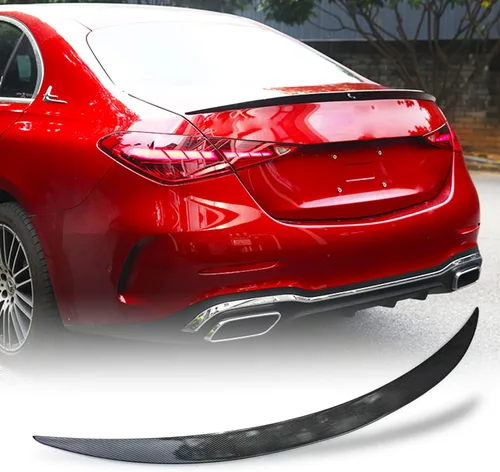 Alerón trasero de fibra de carbono para Mercedes-Benz W206 2022-2023 Clase C C200 C300 Base Sport Sedan 4 puertas tapa trasera de maletero Highkick