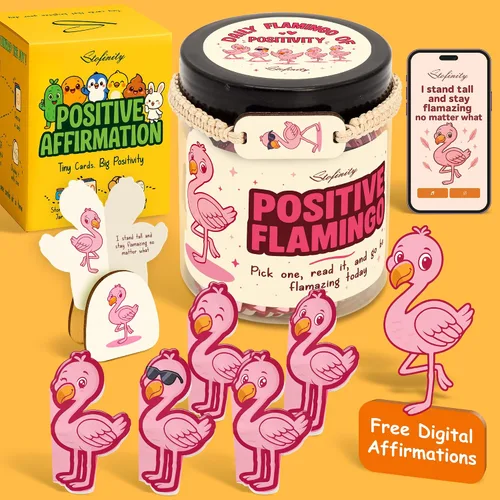 Miniatura 27 de Stofinity Tarro de 60 tarjetas de afirmación de pepinillos positivos – Regalo de aliento, positividad y apoyo emocional para niñas adolescentes