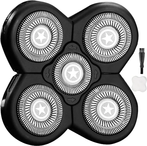 Cabezales universales de repuesto para afeitadora eléctrica de 5 cuchillas para hombre (serie 5 estrellas) para afeitadora de cabeza, cabezales de