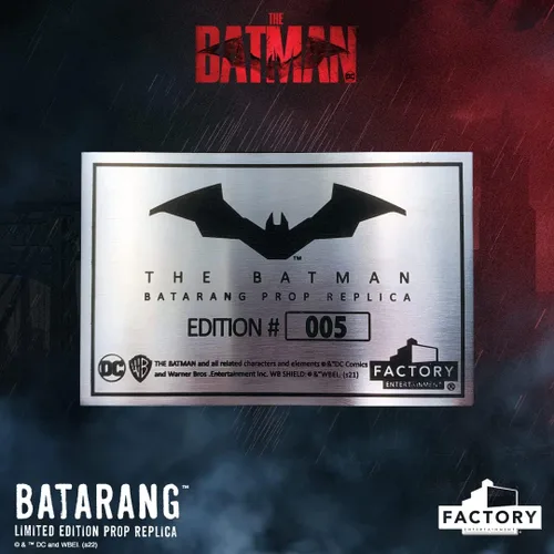 Miniatura 11 de Factory Entertainment La réplica de Batman Batarang Edición Limitada