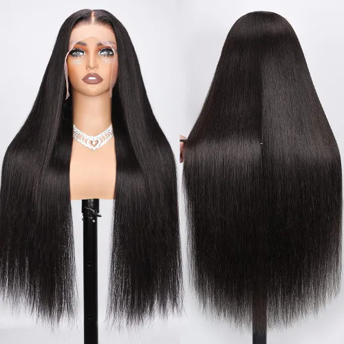 Miniatura 13 de Hermosa - Pelucas de cabello humano con encaje frontal HD de 13 x 4 pulgadas, prearrancadas con cabello de bebé, densidad 180, transparente, 9A