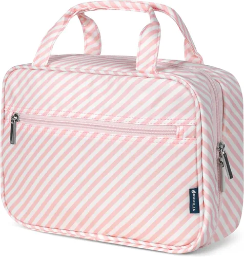 Miniatura 12 de PAVILIA Neceser Colgante Bolsa de Viaje para Mujeres y Hombres, Organizador de Cosméticos Plegable, Bolsa de Maquillaje Resistente al Agua