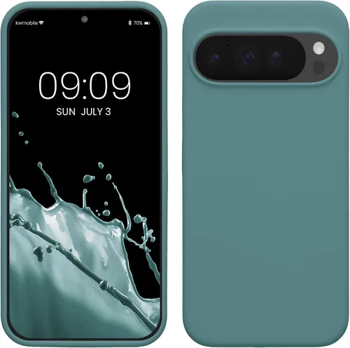 Miniatura 767 de kwmobile Funda Compatible con Google Pixel 6 Pro - Funda de teléfono de silicona TPU con acabado suave - Azul Arrecife