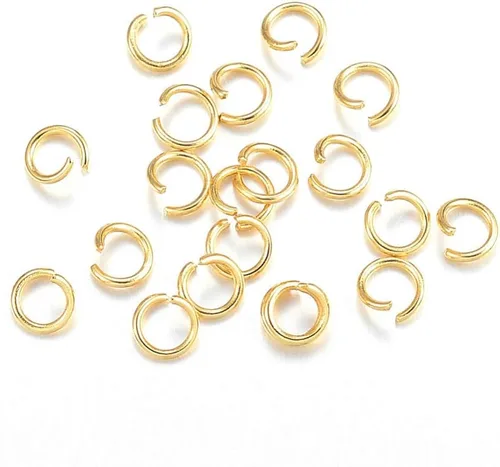 Miniatura 15 de HDSupplies 100 piezas - 4mm de argollas de acero inoxidable 304 de tono negro - Calibre 22 (espesor de 0.6mm)
