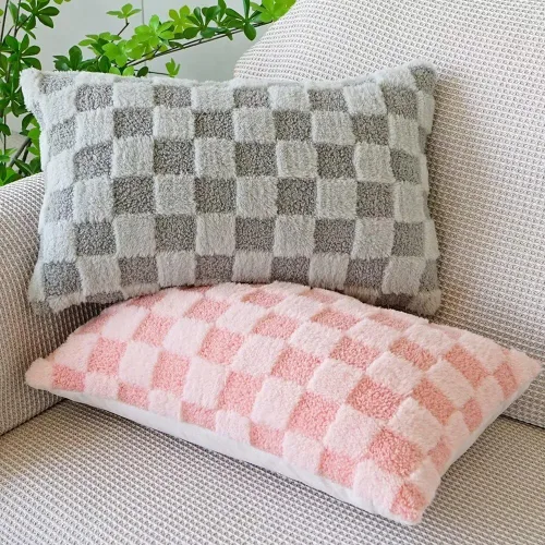 Miniatura 3 de Juego de 2 fundas de almohada decorativas de piel sintética suave de 12 x 20 pulgadas, fundas de cojín rectangulares para sofá, sala de estar