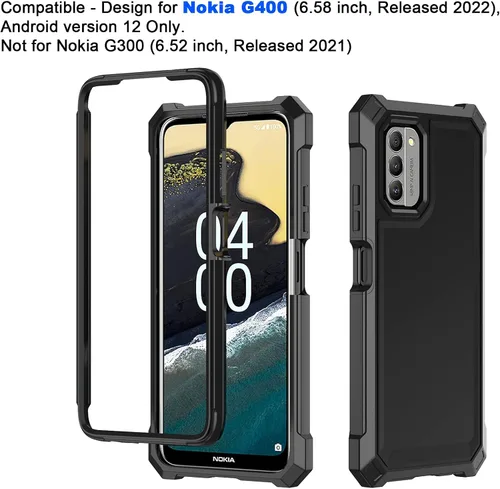 Miniatura 2 de Ailiber Funda para Nokia G310, Nokia G310 con protector de pantalla de vidrio templado, protección de estructura de 2 capas, esquinas a prueba