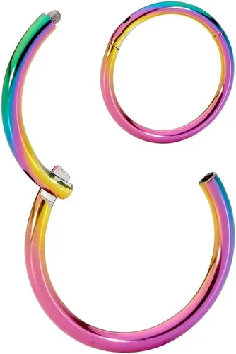 Miniatura 40 de 365 Sleepers - Piercing para el cuerpo de acero quirúrgico 316L, 20G, 18G, 16G, 14G, 12G, 10G, 8G, 6G, con sección abisagrado, se vende por unidad
