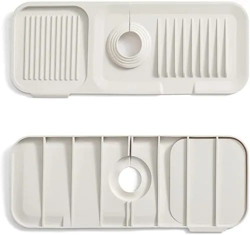 Protector contra salpicaduras para fregadero de cocina, tapete de drenaje de silicona de 14.6 x 5.5 pulgadas para fregadero de cocina y baño, color