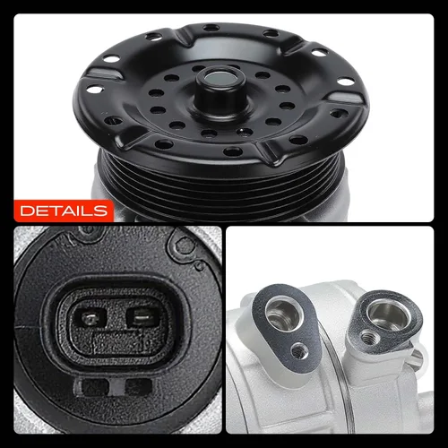 Miniatura 9 de A-Premium Compresor de aire acondicionado de CA con embrague compatible con Jeep Compass 2007-2008, Patriot 2007-2008 y Dodge Caliber 2007-2009