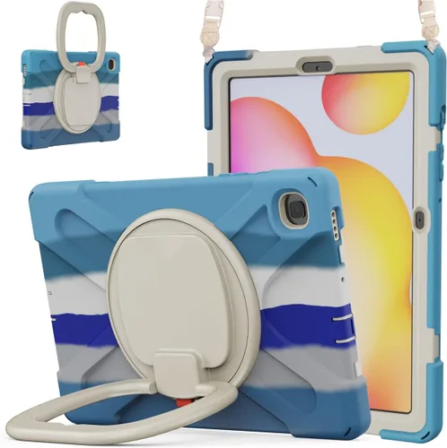 Miniatura 163 de 360 Rotation Case for Galaxy Tab ActivePro/Tab Active4 Pro/Active 5 Pro 10.1" Sturdy Cover Rotate Ring Stand Shoulder Carrying Strap Hand Strap