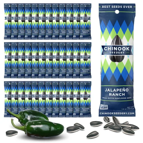 Miniatura 13 de Chinook Seedery Semillas de girasol bajas en sodio – Sabor a parmesano y pimienta, paquete de 36, 1.5 oz – Semillas de girasol para comer – Keto