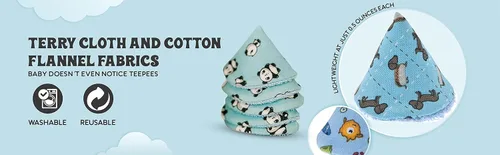 Miniatura 5 de Tipi de algodón lavable que protegen la orina de los niños durante los cambios de pañales. Es un gran regalo adicional para un baby shower gracias a