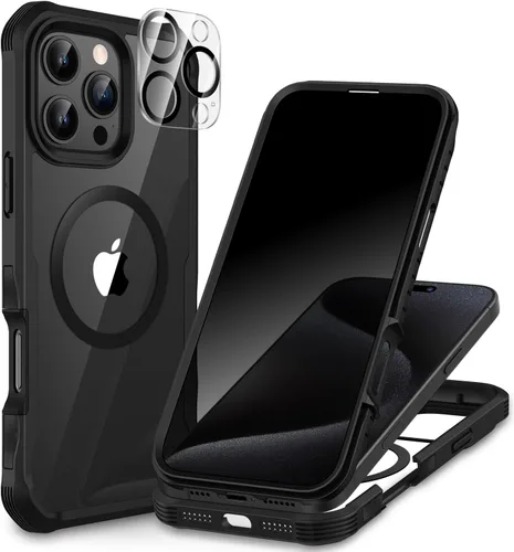 Miniatura 80 de CENHUFO Funda de privacidad para iPhone 11 Pro, funda de cuerpo completo con protector de pantalla de privacidad de vidrio templado 9H integrado