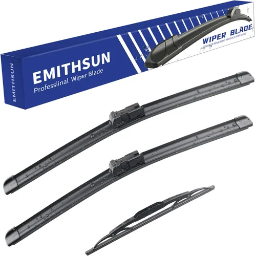 Miniatura 11 de EMITHSUN® Juego de limpiaparabrisas de repuesto para Jeep Wrangler 2007-2017, que cumplen con la calidad OEM, juego de limpiaparabrisas delanteros