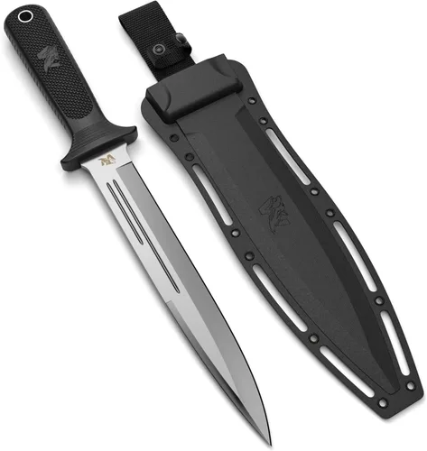 Miniatura 8 de ODENWOLF W-SowCatcher Cuchillo de hoja fija con funda – Cuchillo de caza grande hecho de acero D2 – Cuchillos grandes de hoja fija de doble filo