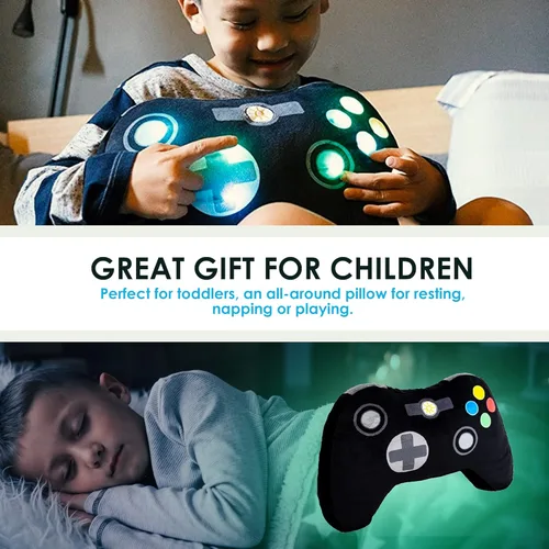 Miniatura 6 de Unicorns & Robots Almohada iluminada para niños, luz nocturna LED de felpa para niños y niñas, certificado Oeko TEX, juguete iluminado para dormir