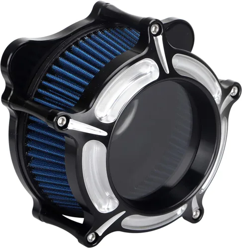 Miniatura 28 de Filtro de entrada azul con filtro de aire de corte en contraste compatible con Harley Dyna 1993-2016, Softail 1993-2015, Touring 1993-2007