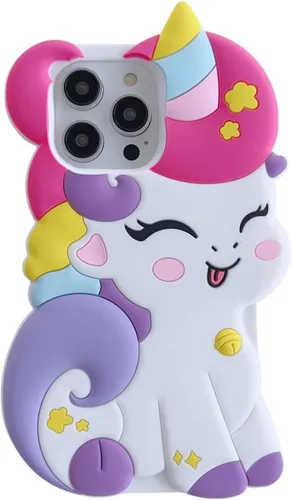 Miniatura 11 de Funda 3D linda de unicornio suave para iPhone 11 de 6.1 pulgadas, funda de silicona suave con diseño de unicornio de dibujos animados kawaii