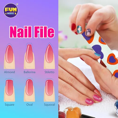 Miniatura 7 de FunKidz - Kit de arte de uñas para niñas, tamaño 17.91 pulgadas de ancho x 12.4 pulgadas de largo con esmalte de uñas pelable, secador de uñas