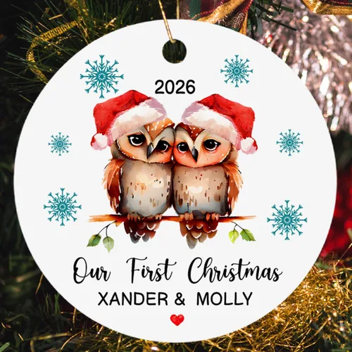 Miniatura 12 de 10 años para parejas casadas, adorno de Navidad personalizado de 10 años de aventura y conteo 2025, regalos para parejas, nuevo matrimonio, adorno
