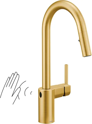 Miniatura 22 de Moen Align Grifo de cocina Motionsense Wave con un solo sensor sin contacto, de un mango de arco alto moderno con acoplamiento de reflejo