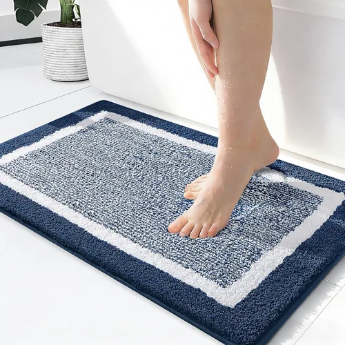 Miniatura 28 de OLANLY Alfombras de baño 24x16, tapete de baño de microfibra extra suave y absorbente, antideslizante, lavable a máquina, alfombra de baño esponjosa