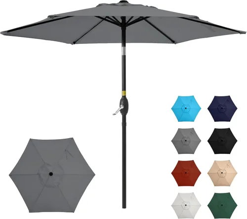 Miniatura 12 de SUNVIVI OUTDOOR Sombrilla de patio al aire libre, sombrilla de patio, sombrilla de mercado, sombrilla grande para exteriores, sombrilla de poste