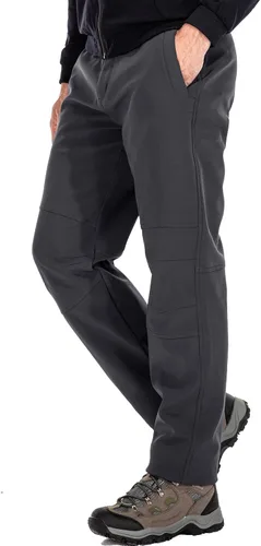 Miniatura 8 de Jessie Kidden Pantalones de senderismo impermeables para hombre, para exteriores, nieve, esquí, pesca, forro polar, aislados, pantalones de invierno