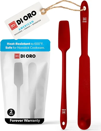 DI ORO Espátulas de Silicona para Licuadora y Tarro - Juego de Utensilios de Silicona Resistentes al Calor para Cocinar, Mezclar, Hornear y Raspar