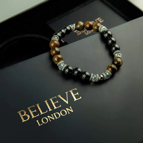 Miniatura 3 de Brazalete de gemas semipreciosas para curar los chacras para hombres y mujeres cristal contra la ansiedad piedra natural para aliviar el estrés