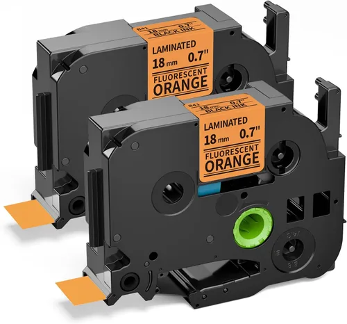 Miniatura 10 de Label KINGDOM Etiqueta compatible con Brother TZe-141 Cinta para etiquetadora negra sobre transparente para cubos PT1800 PTE300 PTD400AD, 0.709 in