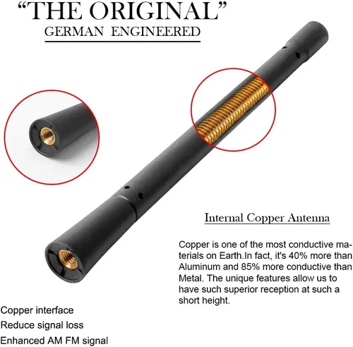 Miniatura 6 de VOFONO Antena Corta para Dodge Ram 1500 2500 3500 2009-2025, Accesorios para Camiones Dodge Ram 1500, Antena Clásica Warlock Dodge Ram de 7 Pulgadas