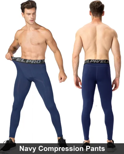 Miniatura 45 de SPVISE Pantalones de compresión para hombre, leggings para deportes, gimnasio, mallas atléticas frescas y secas, capa base para correr, fútbol