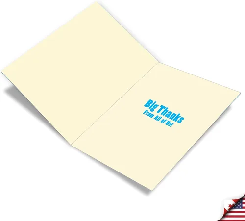 Miniatura 2 de NobleWorks - Tarjeta de felicitación de agradecimiento humorística jumbo de nosotros de 8.5 x 11 pulgadas con sobre (paquete de 1) gran tamaño Jumbo