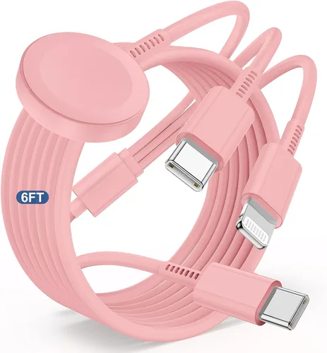 Miniatura 8 de Cable de carga USB C mejorado para Apple Watch, [certificado Apple MFi], cable de carga magnético para iWatch de 6 pies, cable de carga tipo C 2
