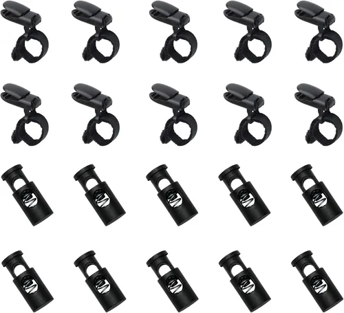 Miniatura 8 de HOOSUN Paquete de 10 clips y tapones para banderas de jardín, clips de tigre para soporte de bandera de jardín, tapones de goma para bandera