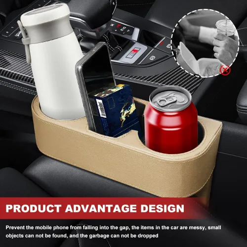 Miniatura 5 de Portavasos para Hueco de Automóvil, Caja de Almacenamiento para Asiento de Automóvil, Soportes Multifuncionales para Bebidas, Organizador de Bebidas