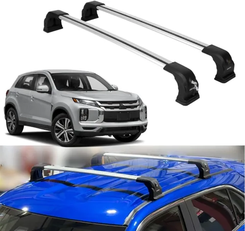 ERKUL Barras transversales de techo para Mitsubishi Outlander Sport 2011-2025 | Barras transversales de aluminio con bloqueo antirrobo para techo |