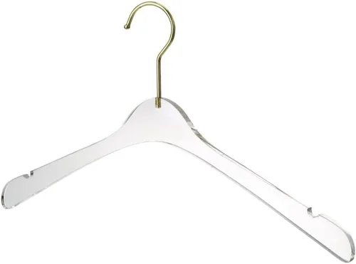 Miniatura 11 de YBM HOME Perchas acrílicas transparentes de calidad hechas de acrílico transparente para un aspecto y tacto lujosos para el armario, perchas