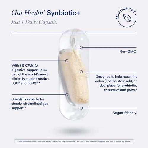 Miniatura 7 de Ritual Synbiotic+ - Suplemento probiótico, prebiótico, postbiótico, 3 en 1 para la salud intestinal y el apoyo digestivo, regularidad, hinchazón