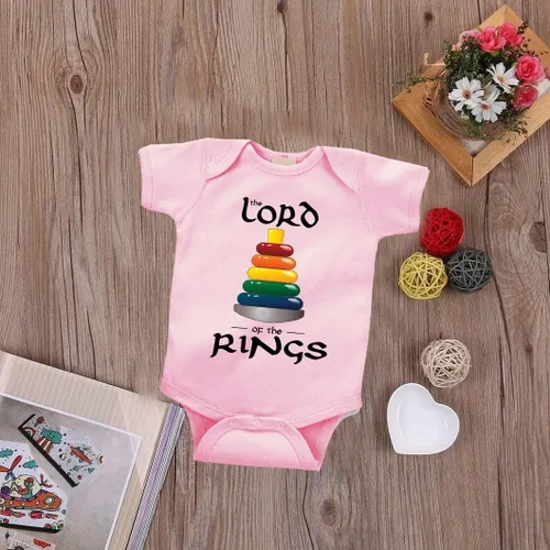 Miniatura 4 de El señor de los anillos - Lindo mameluco y babero con estampado personalizado para bebé