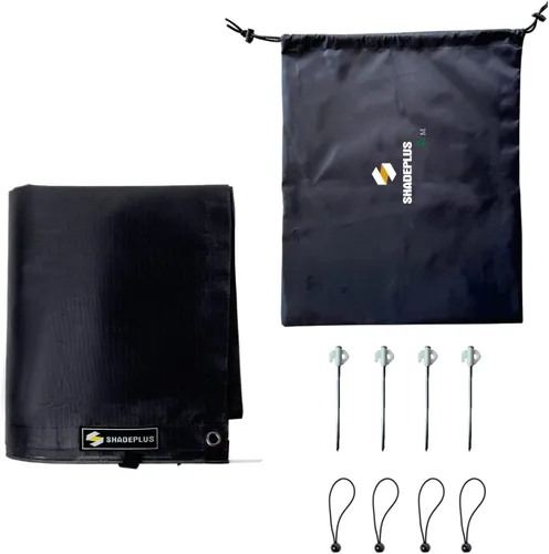 Miniatura 7 de Pantalla de Sombra para Toldo de RV Sin Cremallera 8 pies x 9 pies 3 pulgadas, Pantalla de Sombra Solar de Malla Negra para Toldo de RV, Pantalla