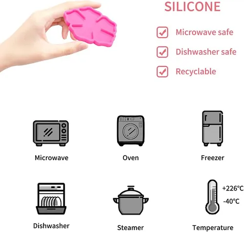 Miniatura 4 de Moldes epoxi de resina para fundición de geoda de silicona en forma de flor para hacer alfombrillas de taza, posavasos de ágata, soporte para copas