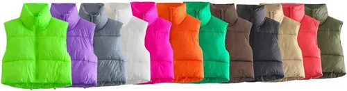 Miniatura 7 de KEOMUD - Chaleco corto acolchado de invierno para mujer, ligero, sin mangas, cálido, con relleno para exteriores