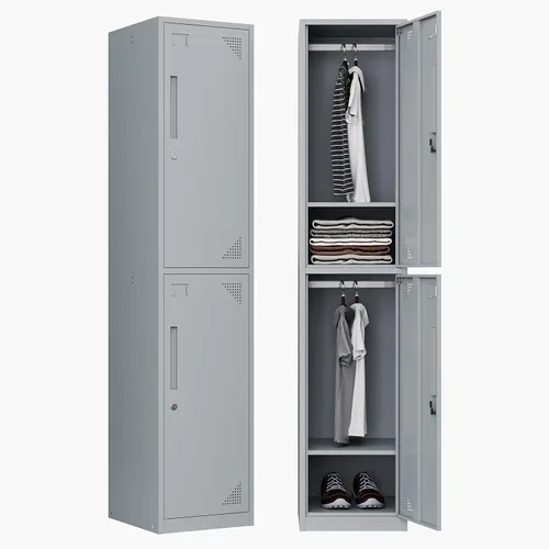 Miniatura 9 de Letaya Taquillas de metal para empleados, gabinete de almacenamiento de acero de 71 pulgadas con 4 puertas con cerradura para personal de oficina